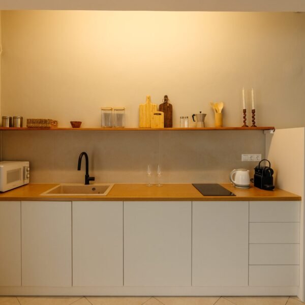 Kitchen of the EL CHACHA Apartment in the evening