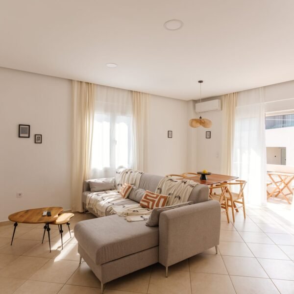 Living room of the EL CHACHA Apartment in Galatas, Chania